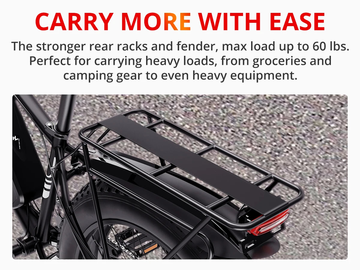 AMYET Electric Bike EB26 Adults Electric Bicycle Peak 1500W 48V 15AH e bike 26" Fat Tire Mountain Bike 31mph Electric Dirt Bike